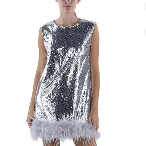 New silver sequin dress. Size small.